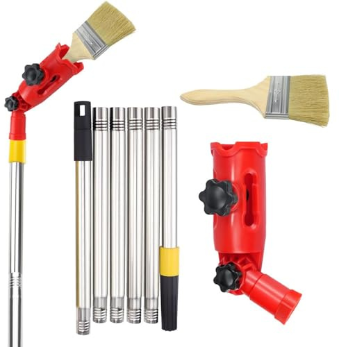 Pinselstange für Decke, winkelverstellbare Pinselverlängerung, lange Pinsel-Verlängerungsstange, flexible Pinselverlängerung, Wand- und Deckenpinselverlängerung, Teleskop-Pinsel-Erweiterung,