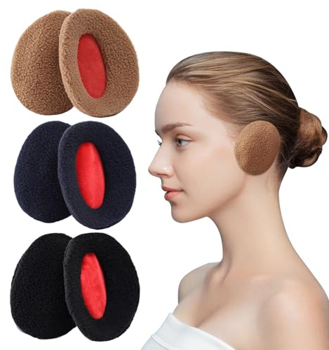 LSYYSL 3 Pairs Of Earmuffs, Plush Ear Warmers, Winter Earmuffs, Cold Earmuffs For Outdoor Riding, Ear Warming Accessories