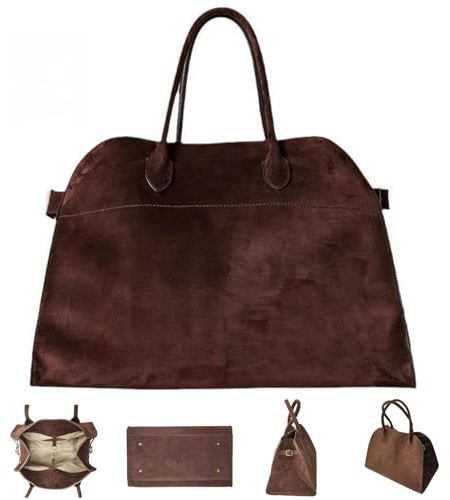 Generisch Leather Tote Bag for Women,Large Capacity Shoulder Bag,Luxury Retro Casual Hobo Purse