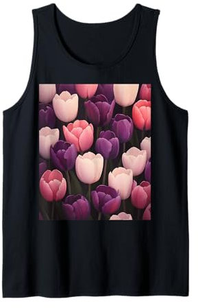 Bouquet De Tulipes Coloré Floral Art Débardeur