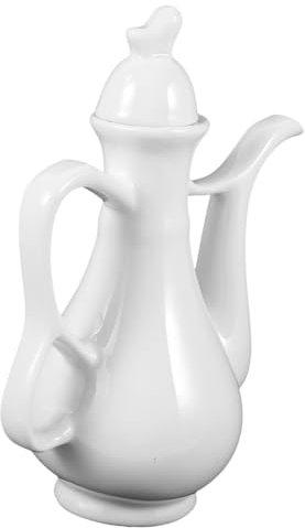 Garneck Ceramic Wine Pot 280ml Chinese Style Floral Carved Liquor Jug Home Wine Storage Bottle Traditional Drink Holder