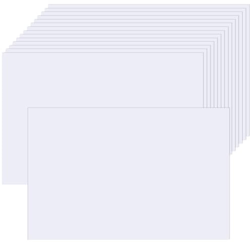 SOFPLATE 100 Stück 4x6 leere Notizkarten Weiße Karteikarten Papier Rechteckig Unliniert Klein Schwer Einfarbig Karton Sets Für Geschäftsnachrichten Zubehör Für Heimwerker Zeichnungen Drucker Postkarte