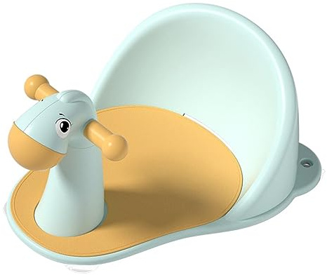 Ipetboom Silla De Baño Para Recién Nacidos y Niños Pequeños, Antideslizante Ventosas Fuertes, Asiento De Ducha De Plástico Seguro, Color Azul Claro, Para Baños y Bañeras, Adecuado Para Bebés, 1 Unidad