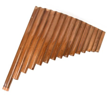 Panflöte Für Erwachsene Professionelle 15 Rohr Panflöte Aus Bambus Mit G Tonart Für Üben Von Holzblasinstrumenten(Right handed)