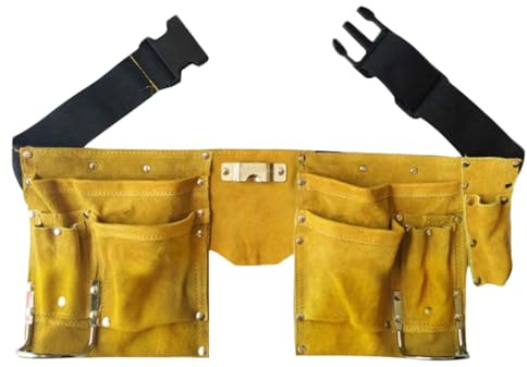 Baustellen Werkzeuggürtel Tragbarer Hochbelastbarer Halter | Garten Gürtel mit Taschen für Gartenpflege Hausarbeit Outdoor-Aktivitäten Werkstattarbeiten Bastelprojekte Reparaturarbeiten