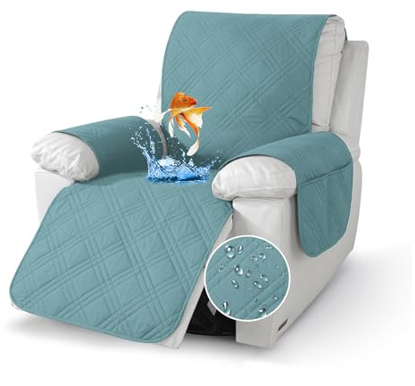 YuLiMirich Sesselschoner für Relaxsessel Relaxsofa, 1 Sitzer Fernsehsessel Armlehne Sesselauflage, Sesselschoner mit Taschen, Wasserdicht rutschfest Möbelschutz für Sofa, Stuhl