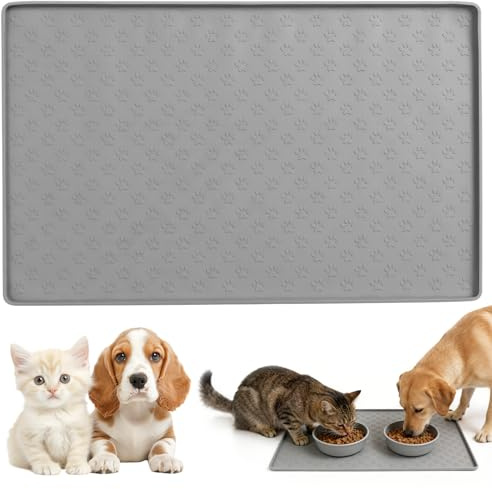 Napfunterlage Hund katzen Futtermatte für Haustiere Silikon Hundenapf Unterlage Katzenfutter Silikonunterlage Futternapf Hundenapf Matte Wasserdicht Futterunterlage Hund Rutschfeste Katzenmatte Futter