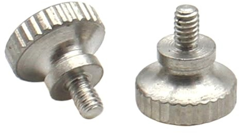6 Stück gerändelte M2/M2,5-Rändelschrauben aus Edelstahl 304 mit hohem Stufenprofil(4mm,M2)