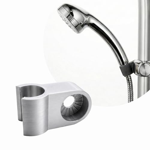 Sintrix Fab Ersatz Brausehalter Konushalter mit Rasterung – kompatibel mit DUSAR Rain Duschsystem, Duschkopfhalterung für Duschsäule/Duschstange, silber