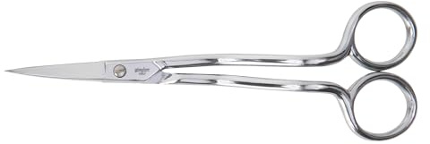 Gingher Double-Curved Embroidery and Appliqu Scissors (6 in.) for Cutting Threads Close to Fabric Sharp and Smooth Cuts