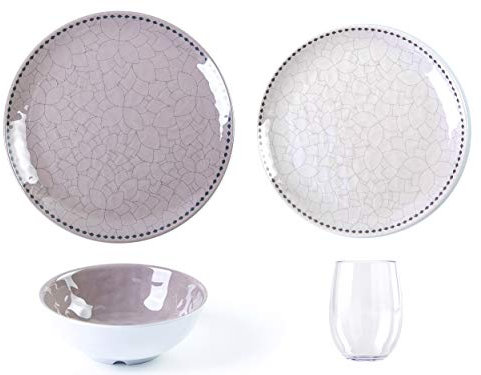 Vajilla de melamina 24 piezas Di Terra