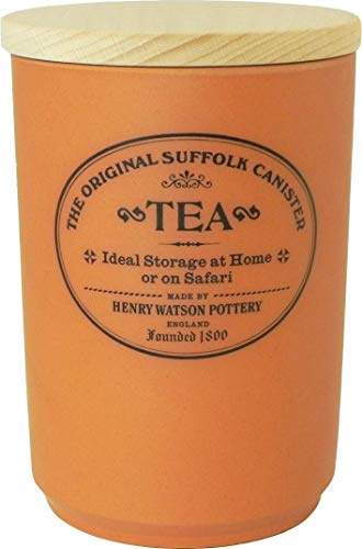 Henry Watson - Airtight Tea Canister - Terracotta, Made in England - 11cm x 16cm The Original Suffolk Collection.