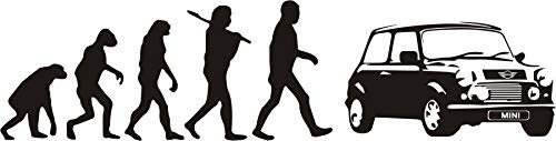 Wandtattoo: Evolution Mini - MK - Cooper- Kult - Auto – England – KFZ // Farb- und Größenwahl (Orange - 1200 mm x 310 mm)