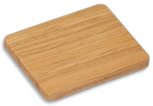 HOFMEISTER® Untersetzer Kirschholz für Raclette Pfännchen und Gläser 10 x 8 cm - hitzebeständiges Brettchen mit Warmer Maserung, schützt den Tisch, Handarbeit