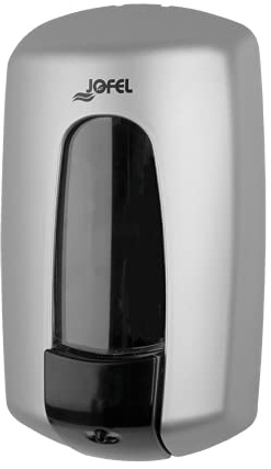Jofel - Distributore di sapone liquido per montaggio a parete, ricaricabile con capacità di 0,9 l, distributore di sapone, valvola anticorrosione e antigoccia, contenitore in ABS, Aitana AC70300