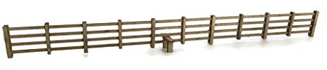Scale Model Scenery LX236-OO Laser Cut 4ft Post & Rail Lineside Fencing For OO Scale Model Railway Layouts & 1:76 Diecast Dioramas