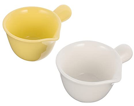 BESPORTBLE 2stücke Gewürzschale Aus Keramik Aromaschale Als Soßenhalter Essigschale Für Dip-saucen Snackschale Mit Kleiner Für Zuhause Und Reisen