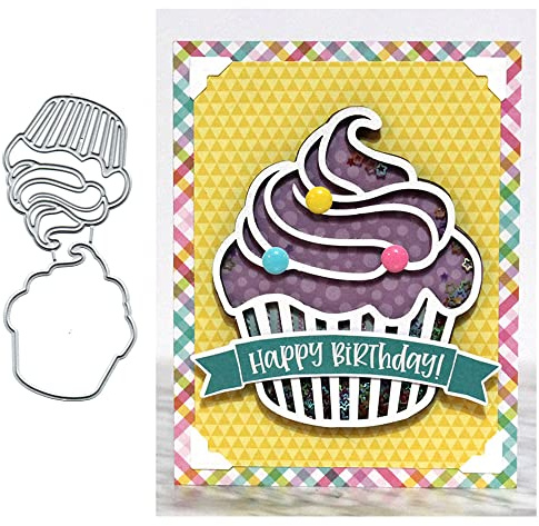 Cupcake-Shaker Metall-Stanzformen, Geburtstagskuchen, Partys, Eiscreme, Stanzformen, Schablonen, DIY, Scrapbooking, dekorative Prägepapier, Scrapbooking, Kartenherstellung