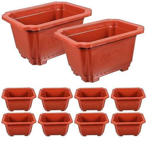 NOLITOY 10pezzi Vaso Da Fiori in Plastica Per Bonsai Vaso Per Coltivazione Domestica Contenitore Da Giardino Per Piccole Piante Pratico e Leggero
