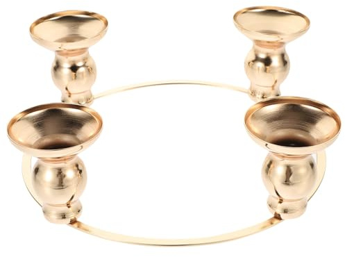 Luxshiny Christmas Advent Ring Wreath Xmas Candle Holder Candlestick for Home Table Decorations