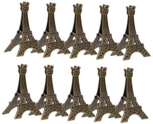 CANIGHT 10st Tischdekorationen Notizzettelständer Eiffelturm-tischkartenclip Kartenhalter Für Tischnummern Tischkartenständer Für Weihnachten Bankettkartenhalter Tischbild Steht Legierung
