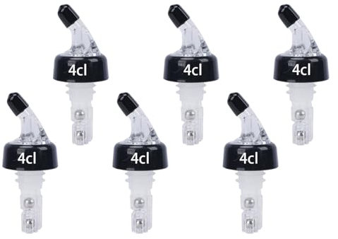 Minnhua 6 Piezas Vertedor de Botellas 40ml Vertedor Automático de Botellas Medido Vertedor de Botellas Vino 2CL Cónica Boquillas Anti-Goteo Dispensador para Bebidas Cócteles Aceite y Vino