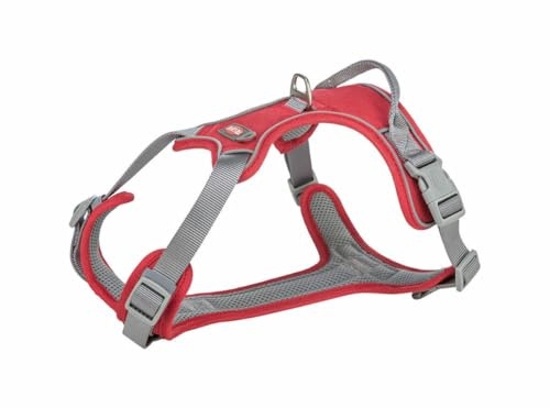 TRIXIE Premium Geschirr Active, S-M, 39-56 cm/15 mm, Rot
