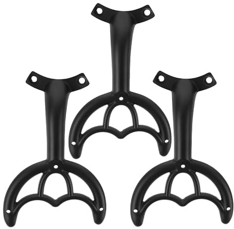 TOPBATHY Lot de 3 tiges de support de ventilateur de plafond - Bras de ventilateur de plafond - Bras en métal multifonction - Pièces de ventilateur en alliage de zinc noir