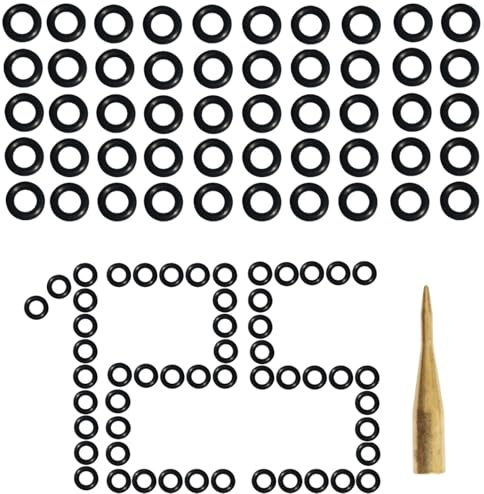 Ohne dir kann ich nicht bin 125 Gummiringe + 1 Aufzieher Premium Dart Set, O - Ringe für Aluminium Schäfte und alle Shafts mit 2BA Gewinde + Adapter/Tool/Werkzeug/Applikator, Dartpfeile Zubehör