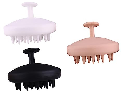 GANAZONO 3stücke Kopfhautmassagebürste Mit Silikon Pinsel Für Haarreinigung Und Kopfreinigungsmassage Shampoobürste Für Verschiedene Frisuren Haarwaschkamm Für Entspannung
