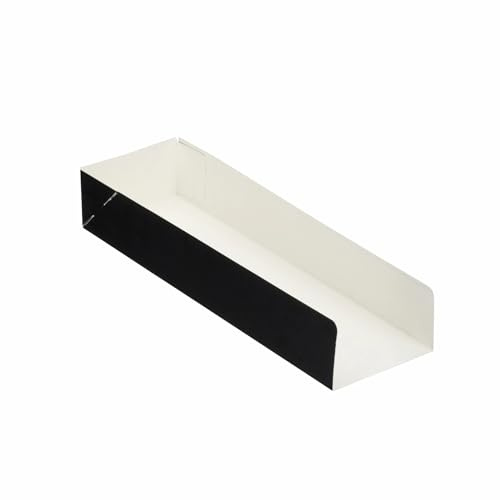 Cake & Party BLACK HOT DOG Holder Disposable Takeaway BBQ Compostable Recyclable Cardboard Sausage Roll Sub Sandwich Holders Fast Food Packaging Box Serving Tray Container (100)