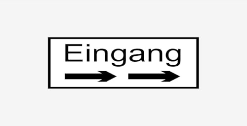 Eingang rechts • Aluverbund Hinweisschild • PVC Hinweisschild 300 x 100 mm • Wetterfest Kratzfest Rostfrei UV Beständig (Aluverbund 3mm, Material:)