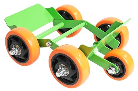 Mqetly Remolque para Mover Motocicletas Herramienta de Rodillo de Neumático Desinflado con Ruedas de Goma Metálica Fácil Maniobrabilidad Adecuado, Verde