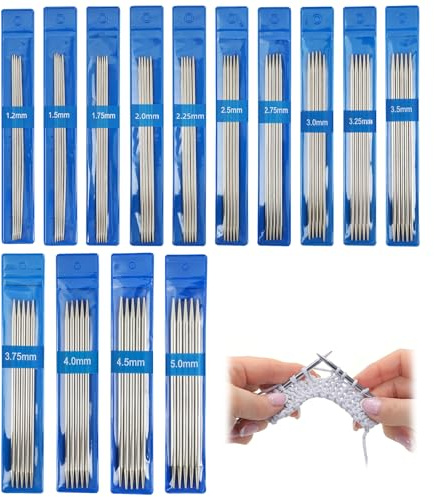 70 PCS Ferri da Maglia in Acciaio Inox,15cm Inox Ferri Leggeri Principianti