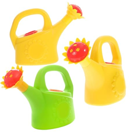 SKISUNO 3 Piezas Regadera Infantil Plástico Seguro Diseño Divertido Educativo para Jardín Baño y Aula