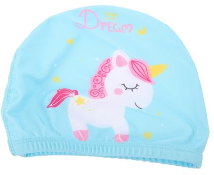 POPETPOP Gorro Natación Niña Nylon Elástico Cómodo con Estampado Infantil Divertido para Piscina y Playa