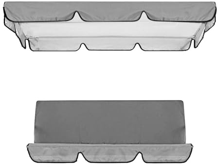 dijiusidy Swing Canopy Cover Kit Protects Swing Seat Sunlight And Rain Easy Installation Waterproof Can Enjoy Relaxing Outdoor Time With Friends.After Using, Grey