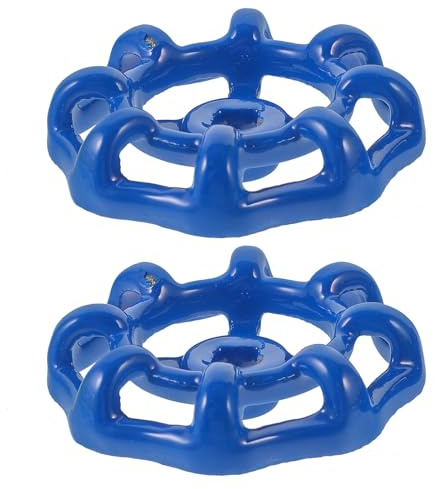 PAMINGONO 2 Stück Ersatz Handrad für Absperrventile aus Gussstahl Blau Tragbar und Vielseitig für Wasserhähne und Stopventile