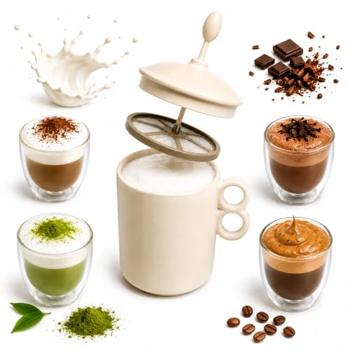 Mio Cappuccino – Tazza Montalatte Manuale 700ml | Cappuccino Cremoso in pochi secondi | Adatta al Microonde | MADE IN ITALY PER LA TUA CUCINA QUOTIDIANA