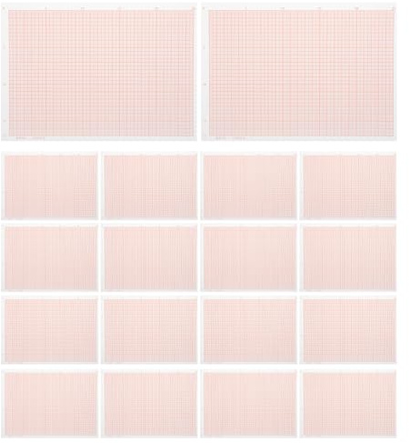 SWETRACE 100 Blatt Millimeterpapier für Schüler zum Genauen Zeichnen und Koordinatenmalen Rosa Papier für Architekturzeichnungen und Mathematische Berechnungen