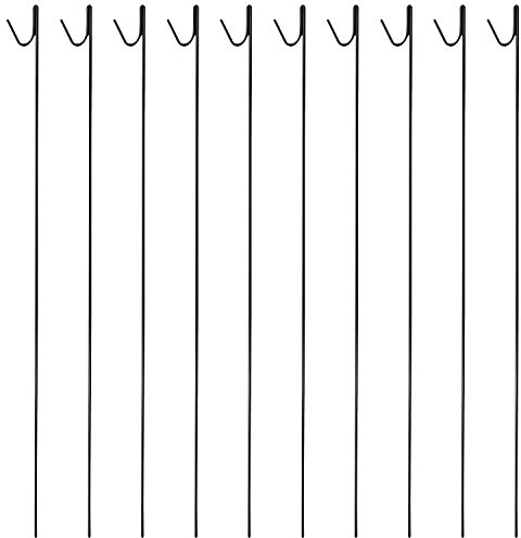 Woodside Pack of 10 Metal Barrier Safety Netting Fence Pins/Stakes 8mm x 135cm