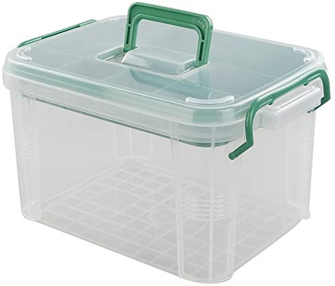 CadineUS First Aid Kit Container, Clear Organizer Box, Medicine Storage Organizer