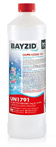 Höfer Chemie 1 kg Chlor flüssig in handlicher Flasche - wirkt schnell und zuverlässig für Pool & Schwimmbad