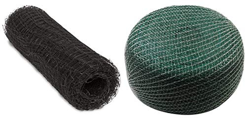 Windhager Vogelschutznetz Vogelabwehrnetz Baumnetz Ortonet schützt Obstbäume vor Vogelfraß, 13 x 13mm, Größe 10 x 4m, schwarz, 06014 & Meister Vogelschutznetz 10 x 5 m - grün - 12 x 12 mm Maschenweite