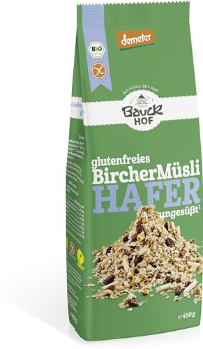 Bauckhof Bio Hafer Müsli Bircher glutenfrei Dem (6 x 450 gr)