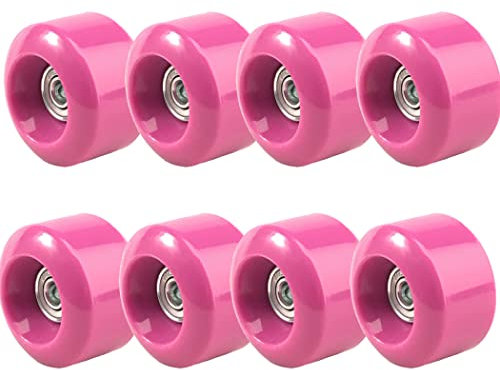 TGHY 8 Rollschuhe Räder Rolle Skate Räder mit Lager Quad Rollschuhe Ersatz Rollen Ersetzt Rollerskate Räder Auftragen für Doppel Reihe Skating Skateboard 54mm x 32mm 85A,Rosa
