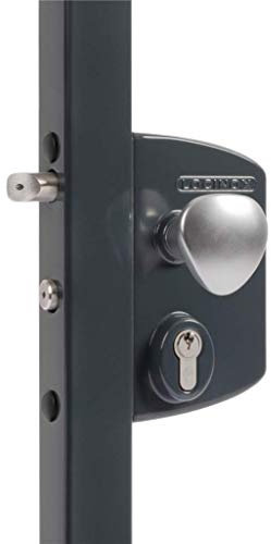 LOCINOX Elektroschloss LIKQ U2 - stromlos geschlossen | Pulverbeschichtet | Für Dreh- Flügeltore (RAL7016 - Anthrazitgrau, Rahmenbreite 30-50 mm)