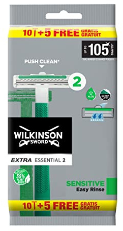 Lieferumfang: WILKINSON Extra Essential 2 Einwegrasierer Sensitive 15 Rasierer
