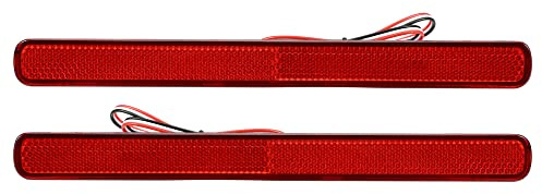 A ABSOPRO Trasero Parachoques Reflector Niebla Freno Cola Luz para Acura TSX Rojo 1 Par