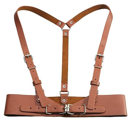 Kielsjajd Haube Damen Winter Set Dunkler und personalisierter Gürtel für Frauen, hübsch mit einer Hemdtaille Damenschal Winter Warm (Brown, One Size)